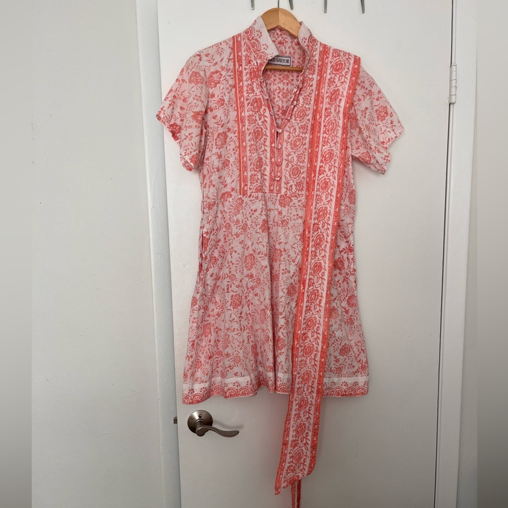 Sue Sartor shorty dress with matching sash